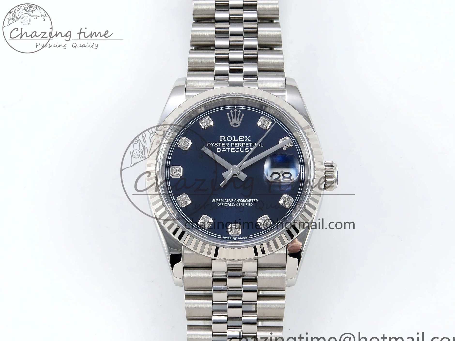 VR3235 Bracelet 126234 1:1 Jubilee Dial 36 904L Steel Edition SS Blue on DateJust APF Diamonds Best 0204